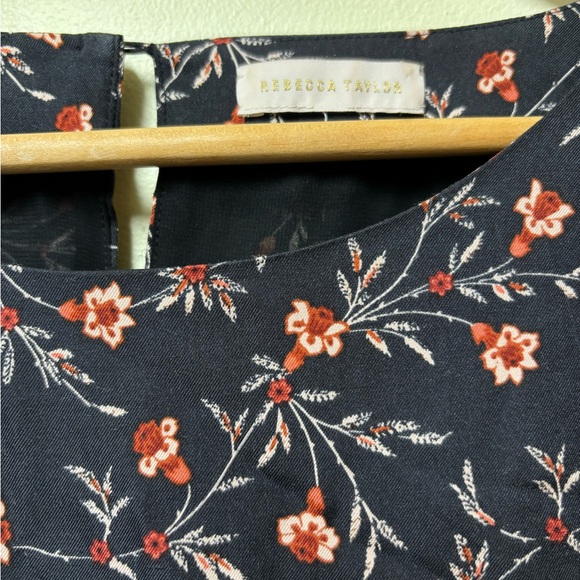 Anthropologie Rebecca Taylor Scarlett Tie-Sleeve Floral Mini Dress - Medium - Picture 9 of 14